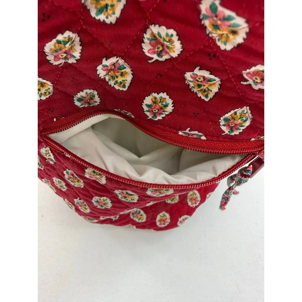 Vintage Vera Bradley Quilted Mini Backpack Red Leaf 1997 Granny Cottage
